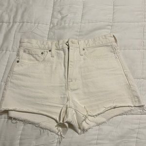 Madewell Relaxed Denim Short - Tile White - Size 26